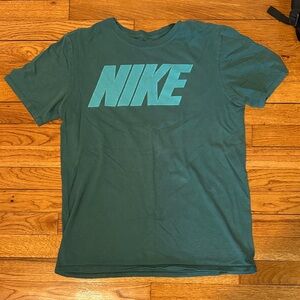 Nike Men's Green Tee with Logo